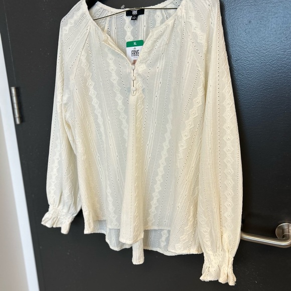 FRYE NWT XL women’s peasant top/cottage core blouse - Picture 2 of 16